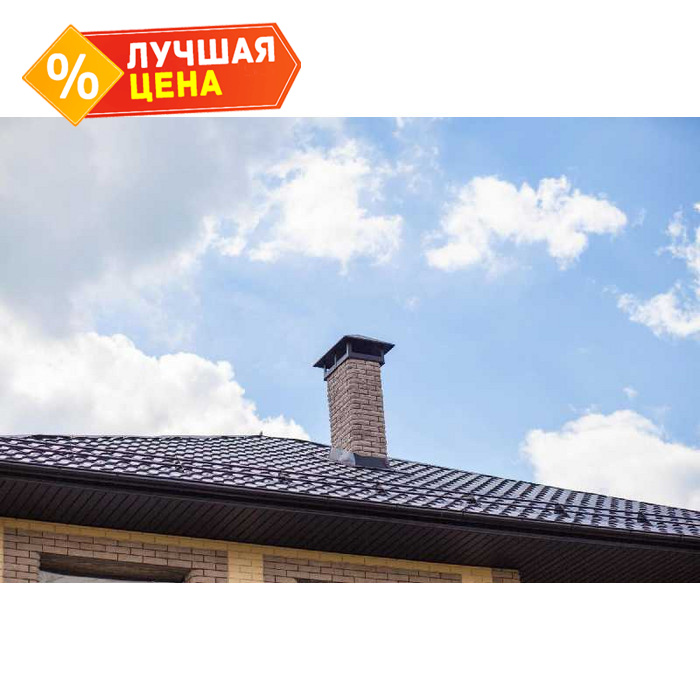 Дымник на трубу 520х390мм 0,4 PE с пленкой RAL 8017 шоколад