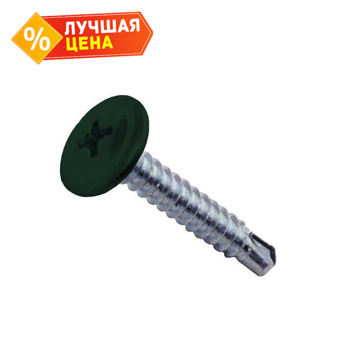 Саморезы ПШС 4,2х19 RAL 6005 (1000 шт)