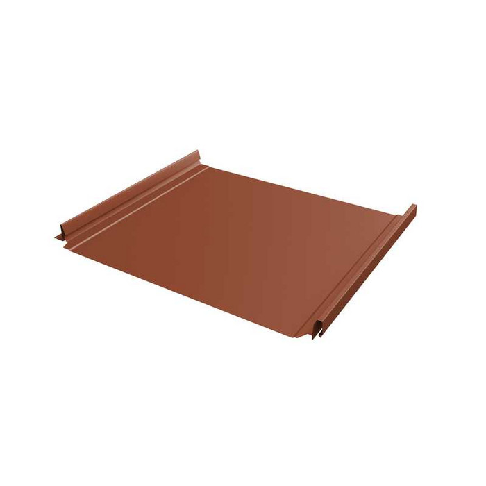 Фальцевая кровля Кликфальц Pro Grand Line 0,5 Satin RAL 8004 Терракота - фото №1