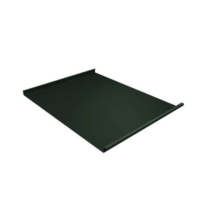 Фальцевая кровля Фальц двойной стоячий Grand Line 0,5 Velur RAL 6020 Хромовая - фото №1