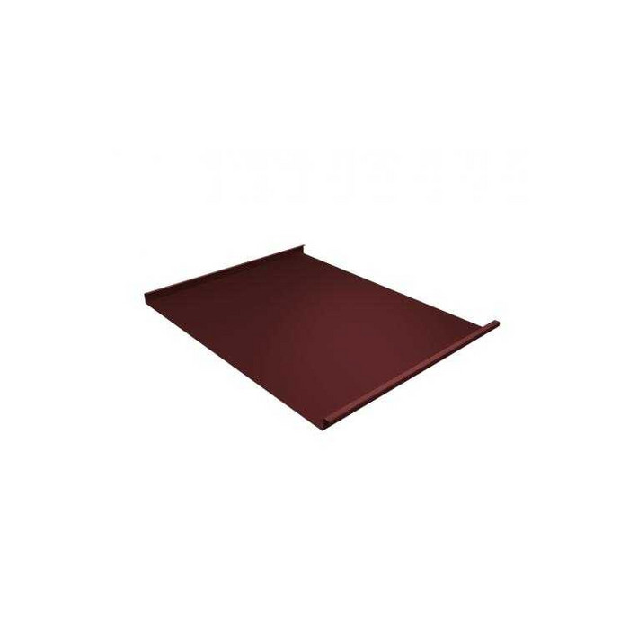 Фальцевая кровля Фальц двойной стоячий Grand Line 0,5 GreenCoat Pural BT RR 29 Красный - фото №1