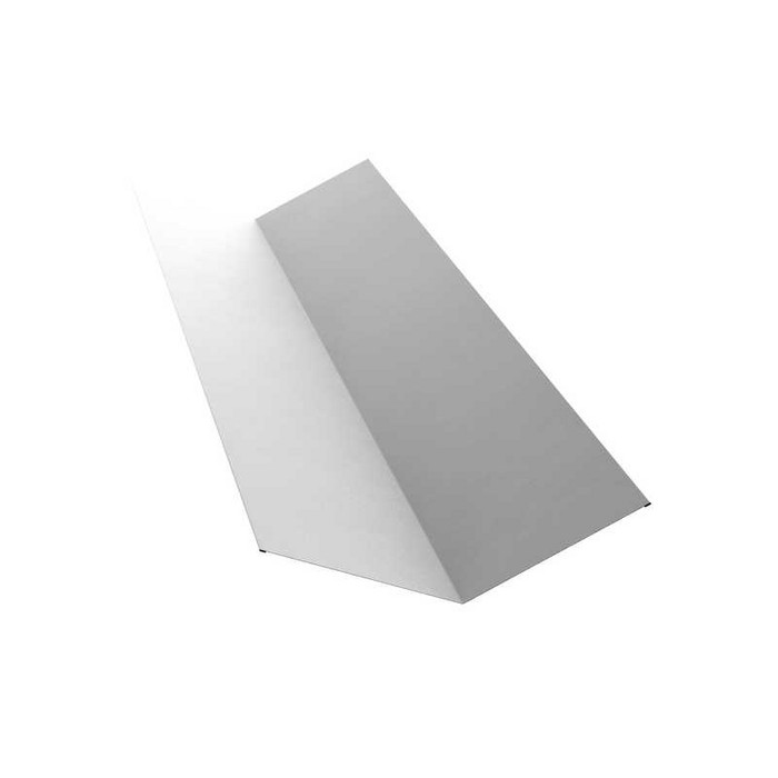 Планка ендовы верхней 145х145 0,45 PE с пленкой RAL 9003 сигнальный белый - фото №1